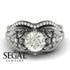 Two Seasons Bridal Set Flower Ring Diamond Ring- Bella no. 3